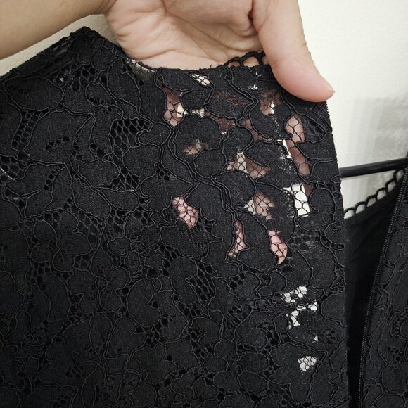 Free Generation Dress Black and White Floral Lace-Up Women's Cooktail Dress M - Picture 8 of 16